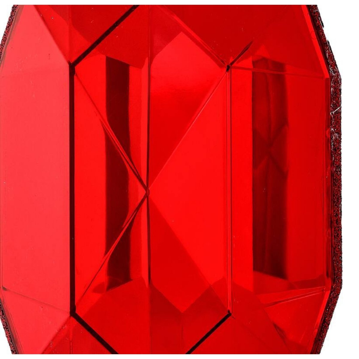 Shop For 6.5" Acrylic Oval Jewel Ornament: Red