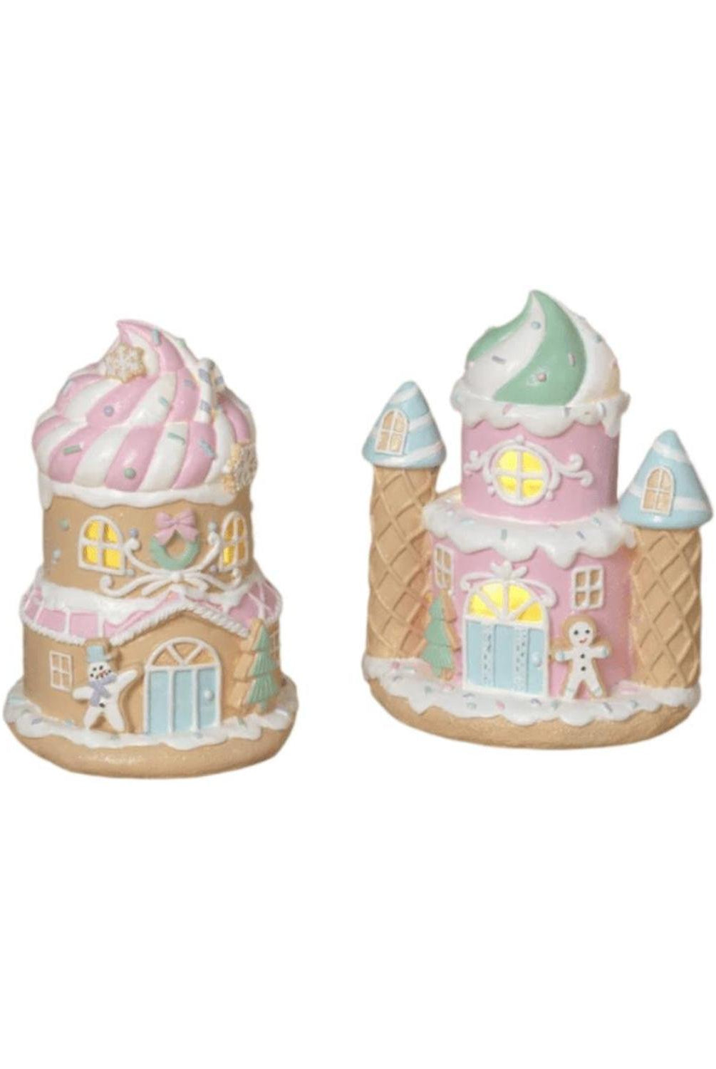 6.5" Lighted Resin Holiday Ice Cream House