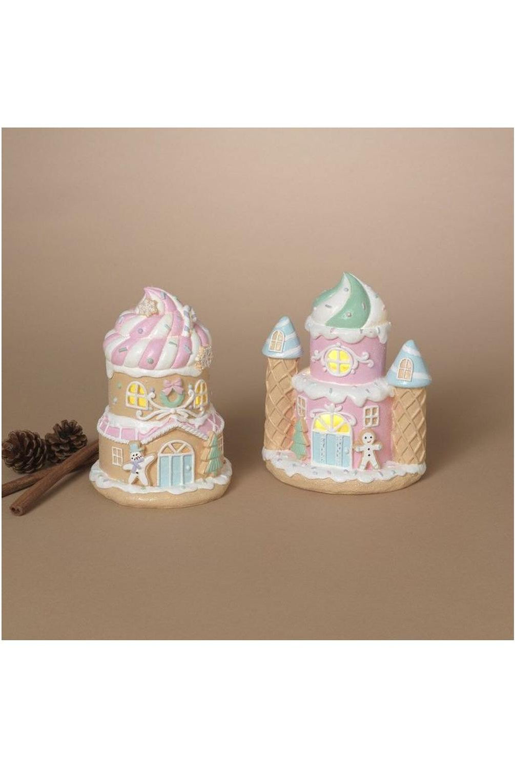 6.5" Lighted Resin Holiday Ice Cream House