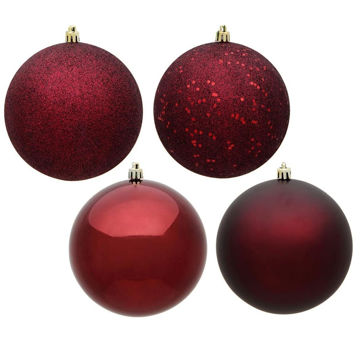 Shop For 6in Burgundy Christmas Ornament Assortment (Set of 4)