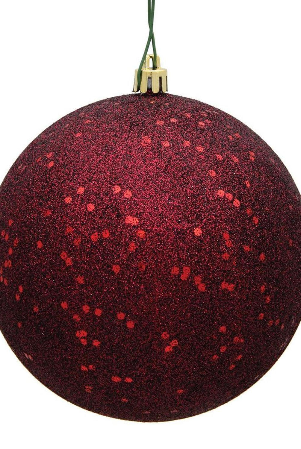 6in Burgundy Christmas Ornament Assortment (Set of 4)