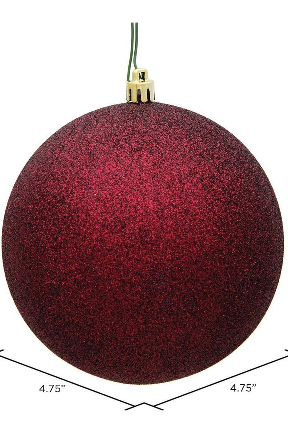 6in Burgundy Christmas Ornament Assortment (Set of 4)