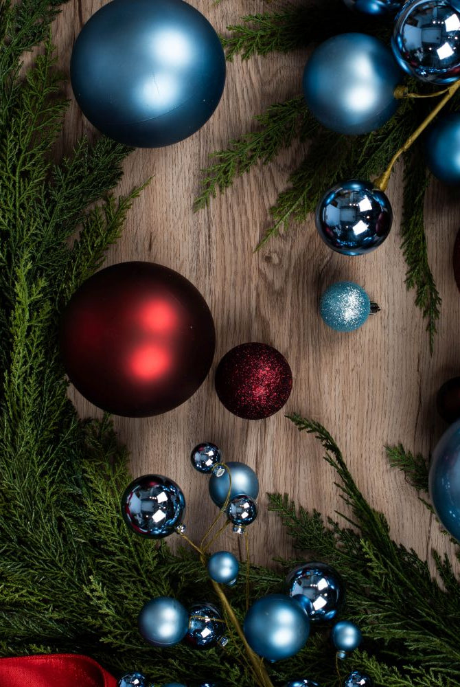 Shop For 6in Denim Blue Pearl Ball Ornament (4 pack)