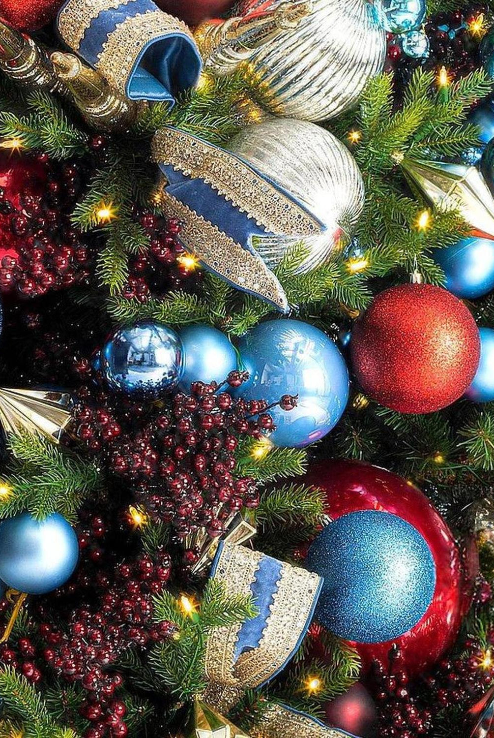 Shop For 6in Denim Blue Pearl Ball Ornament (4 pack)