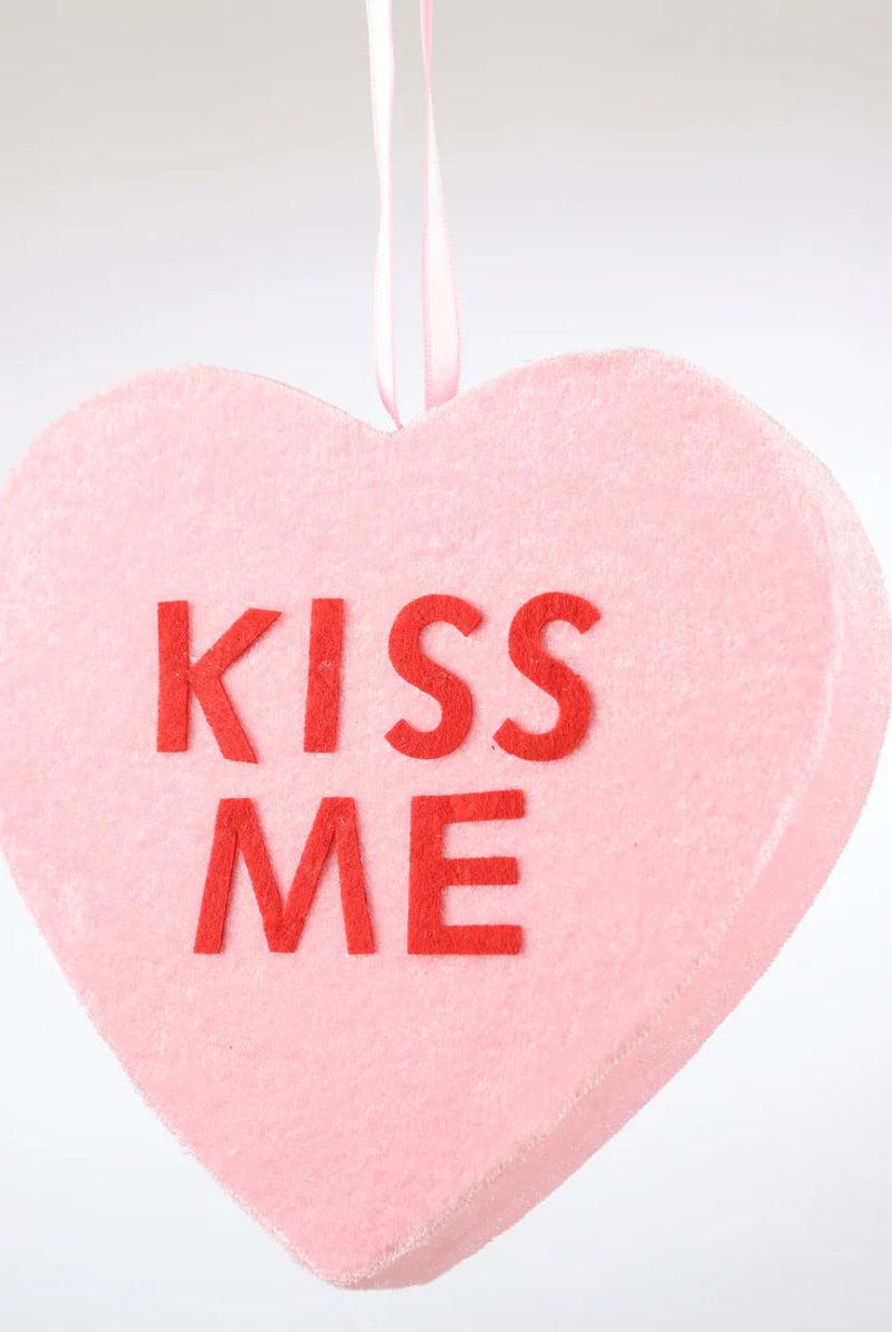Shop For 6in Kiss Me Hanging Heart: Lt. Pink