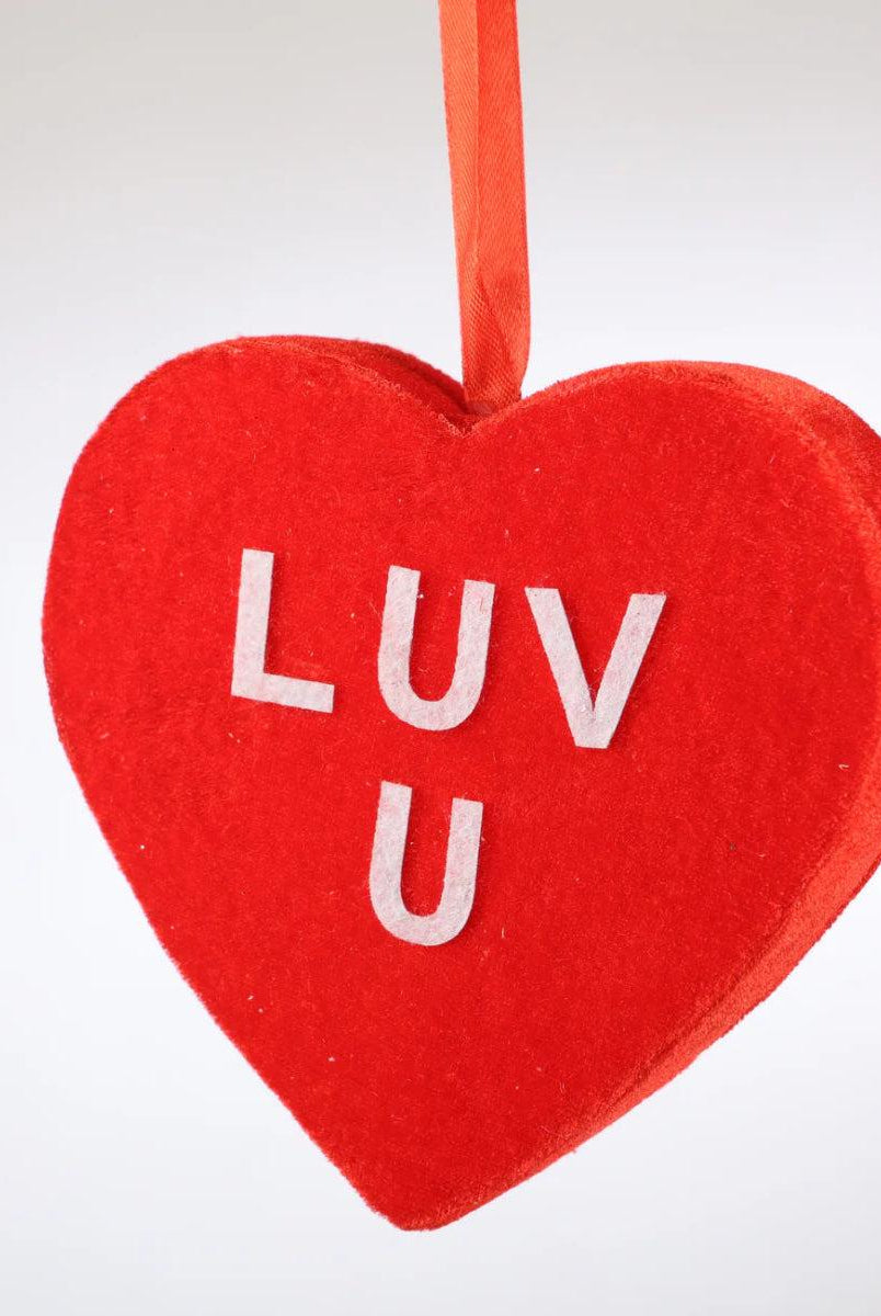 Shop For 6in Luv U Hanging Heart: Red