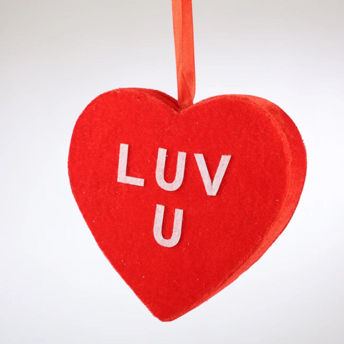 Shop For 6in Luv U Hanging Heart: Red