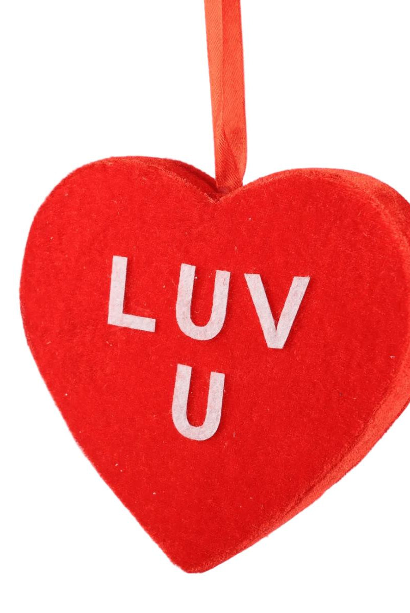 Shop For 6in Luv U Hanging Heart: Red