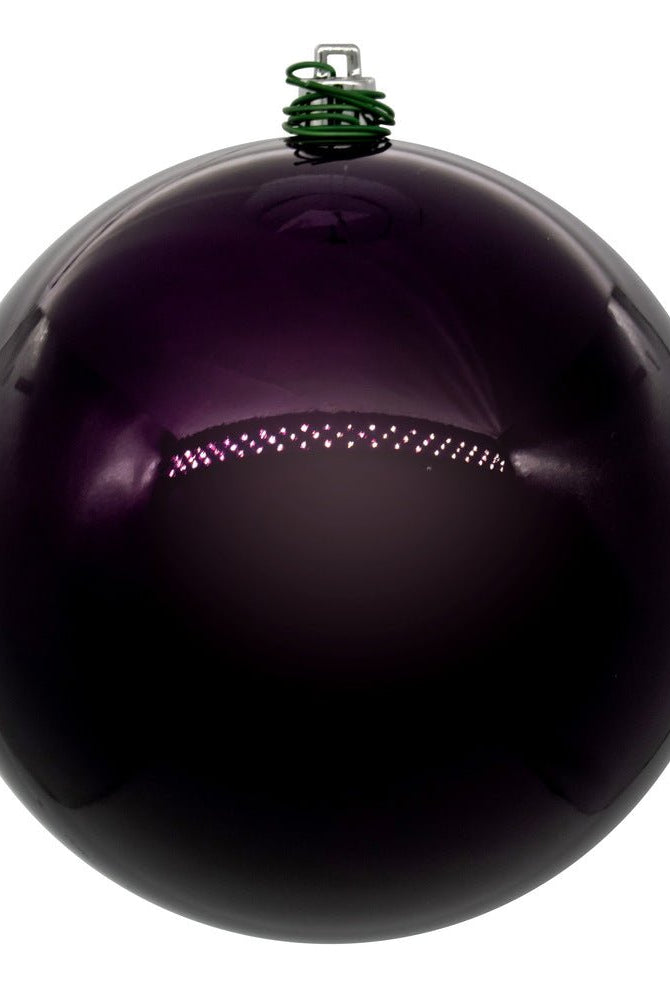 Shop For 6in Plum Pearl UV Drilled Ball Ornament (Set of 4)