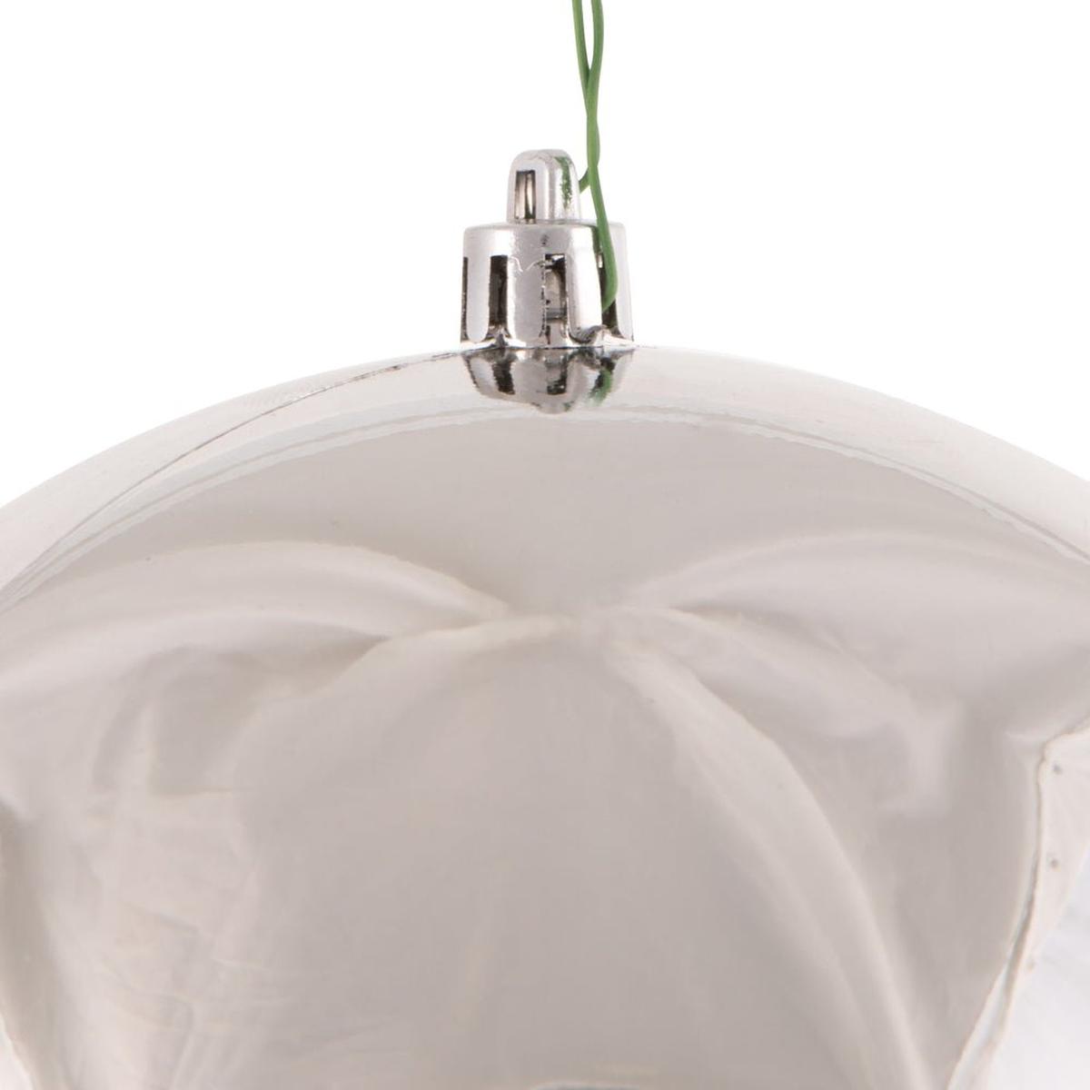 Shop For 6in Silver Shiny Ball Ornaments (4 pack)