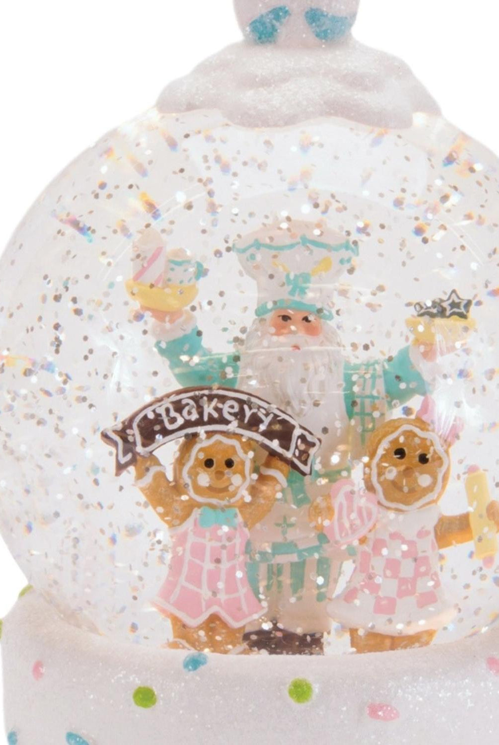 7" Cupcake Santa Snow Globe