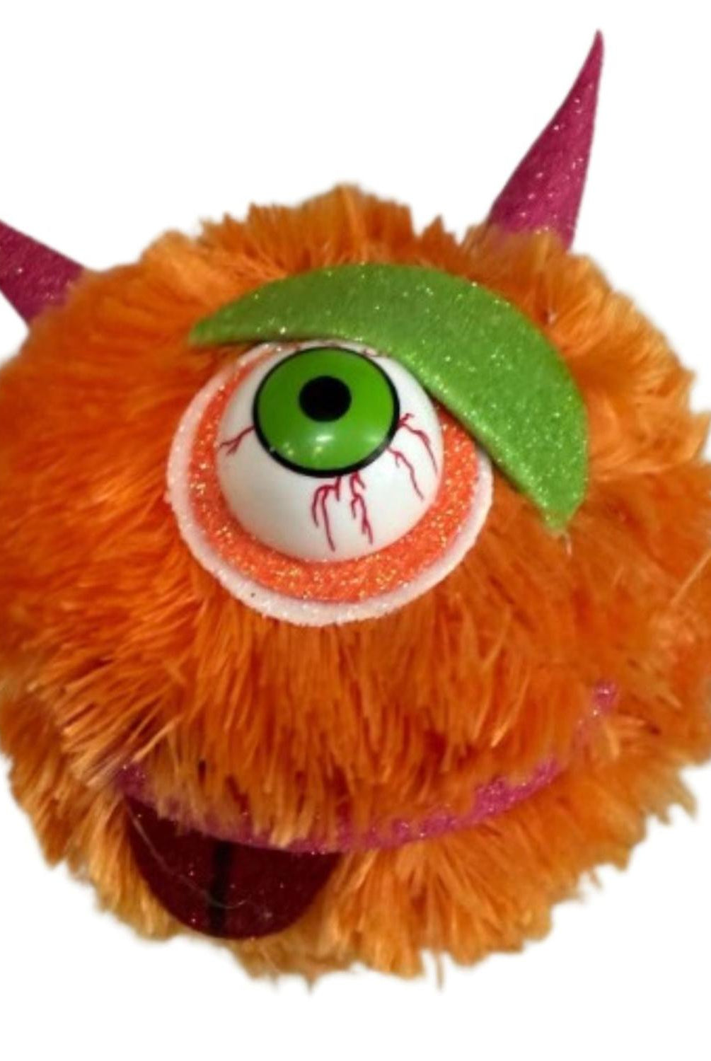 7" Furry Monster Ornament: Orange