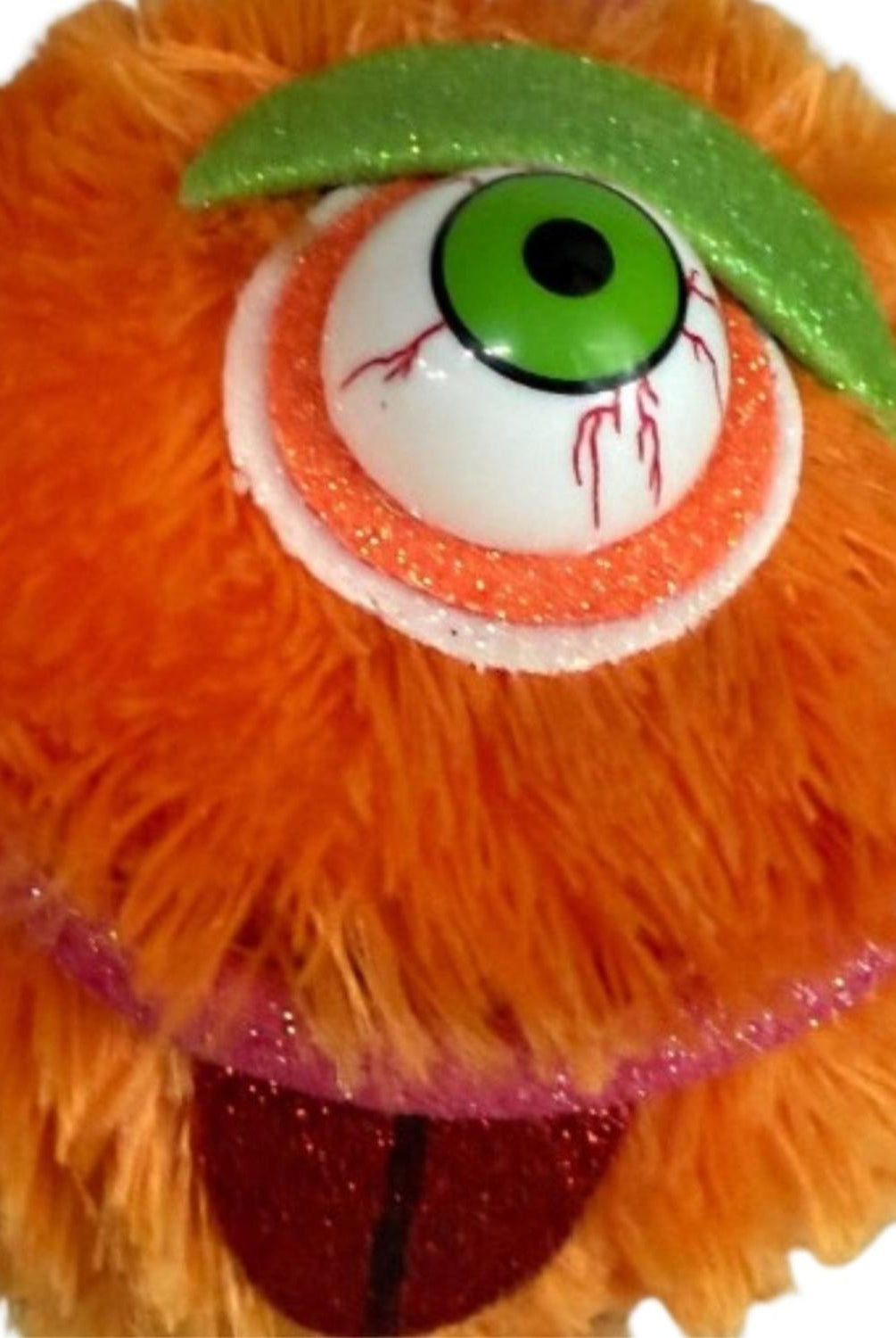 7" Furry Monster Ornament: Orange