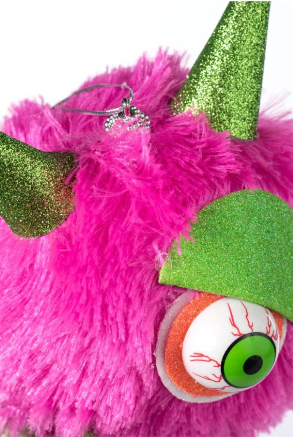 7" Furry Monster Ornament: Pink