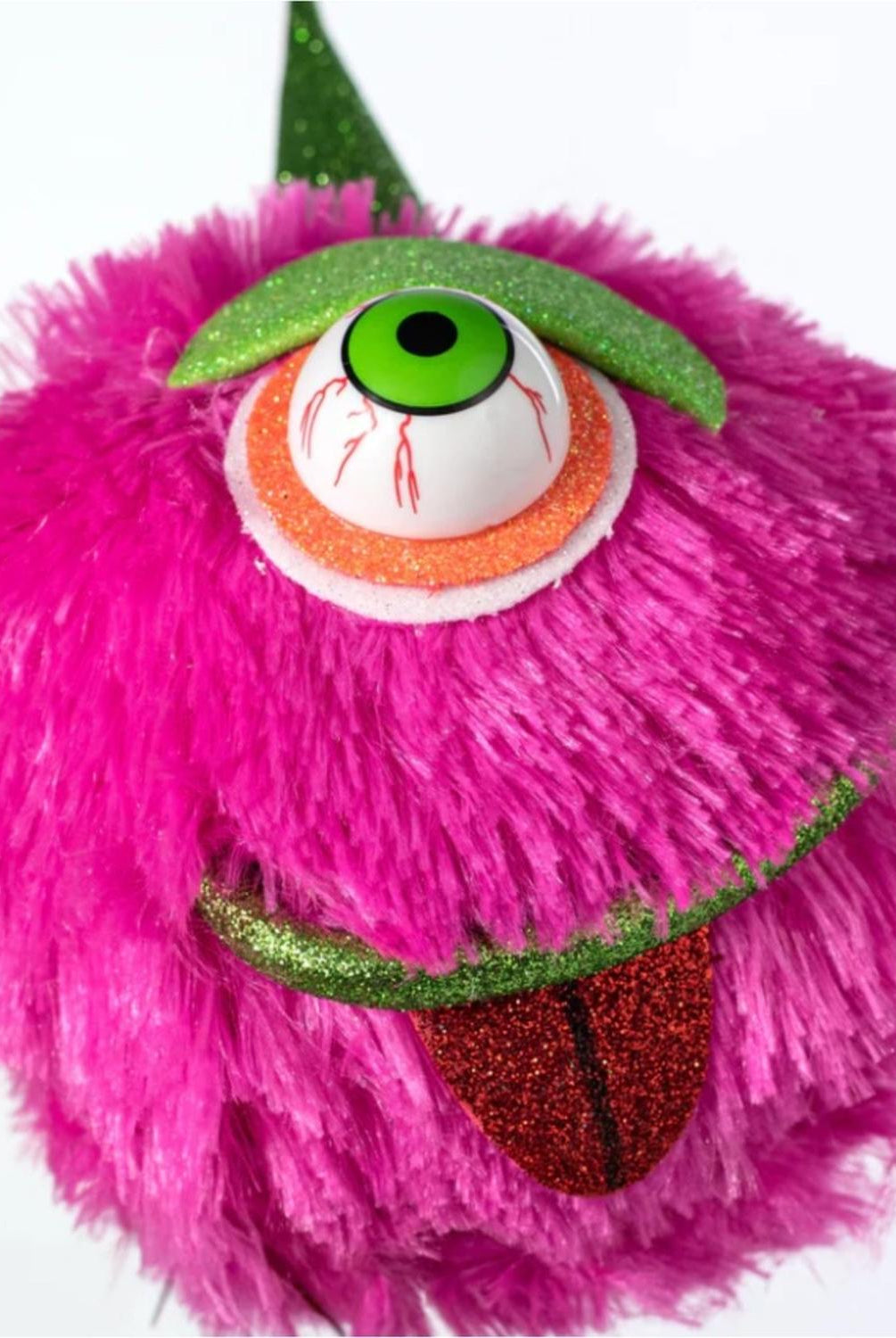 7" Furry Monster Ornament: Pink