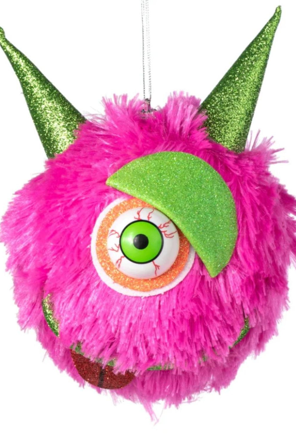 7" Furry Monster Ornament: Pink