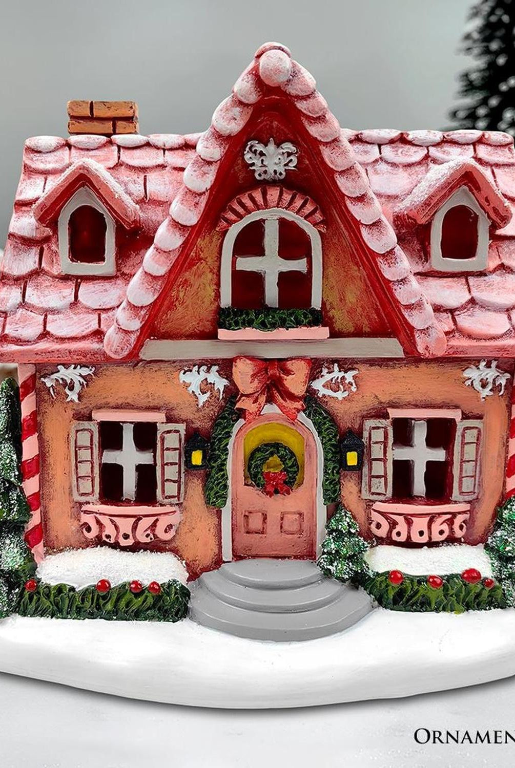 7" LED Gingerbread Home Figurine