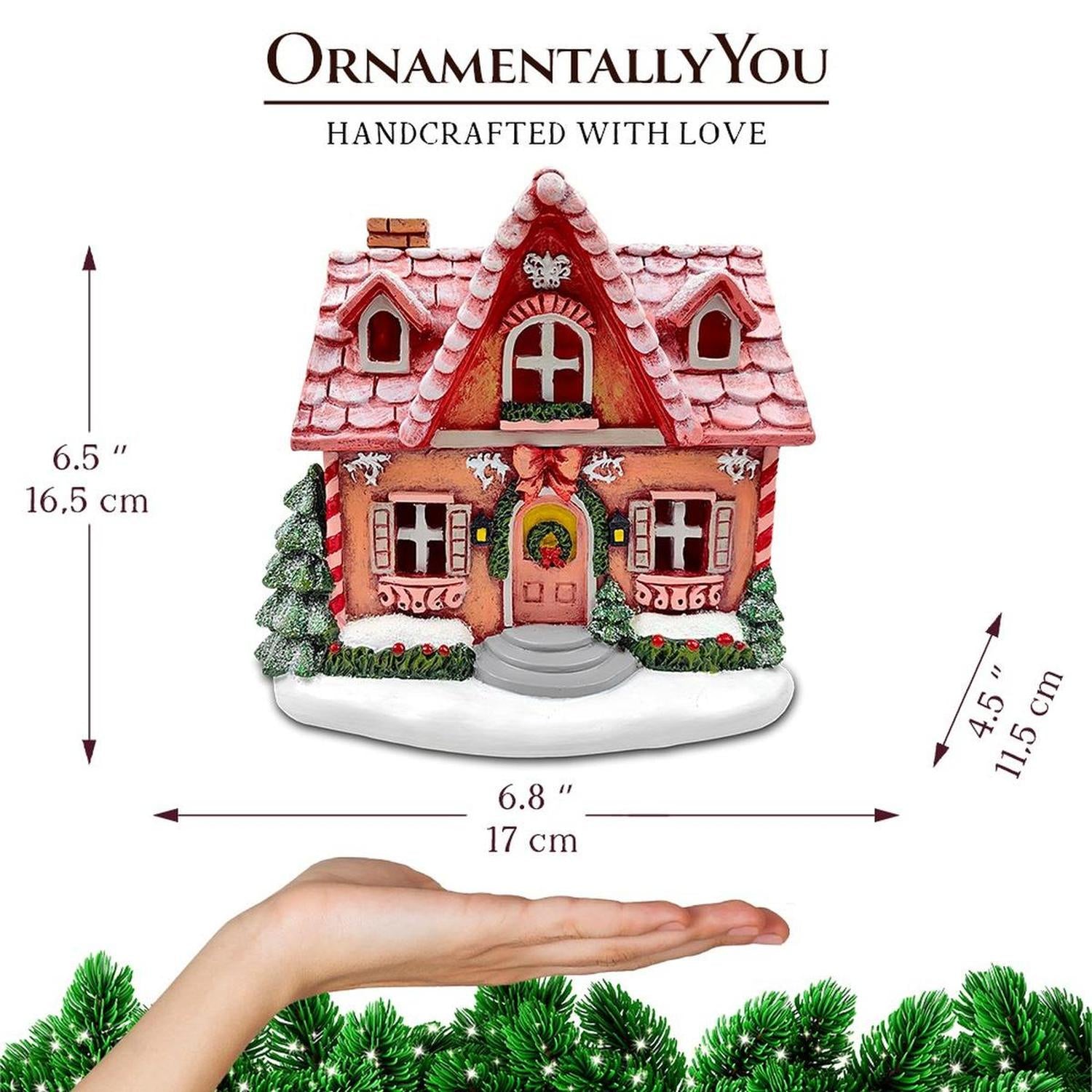 7" LED Gingerbread Home Figurine