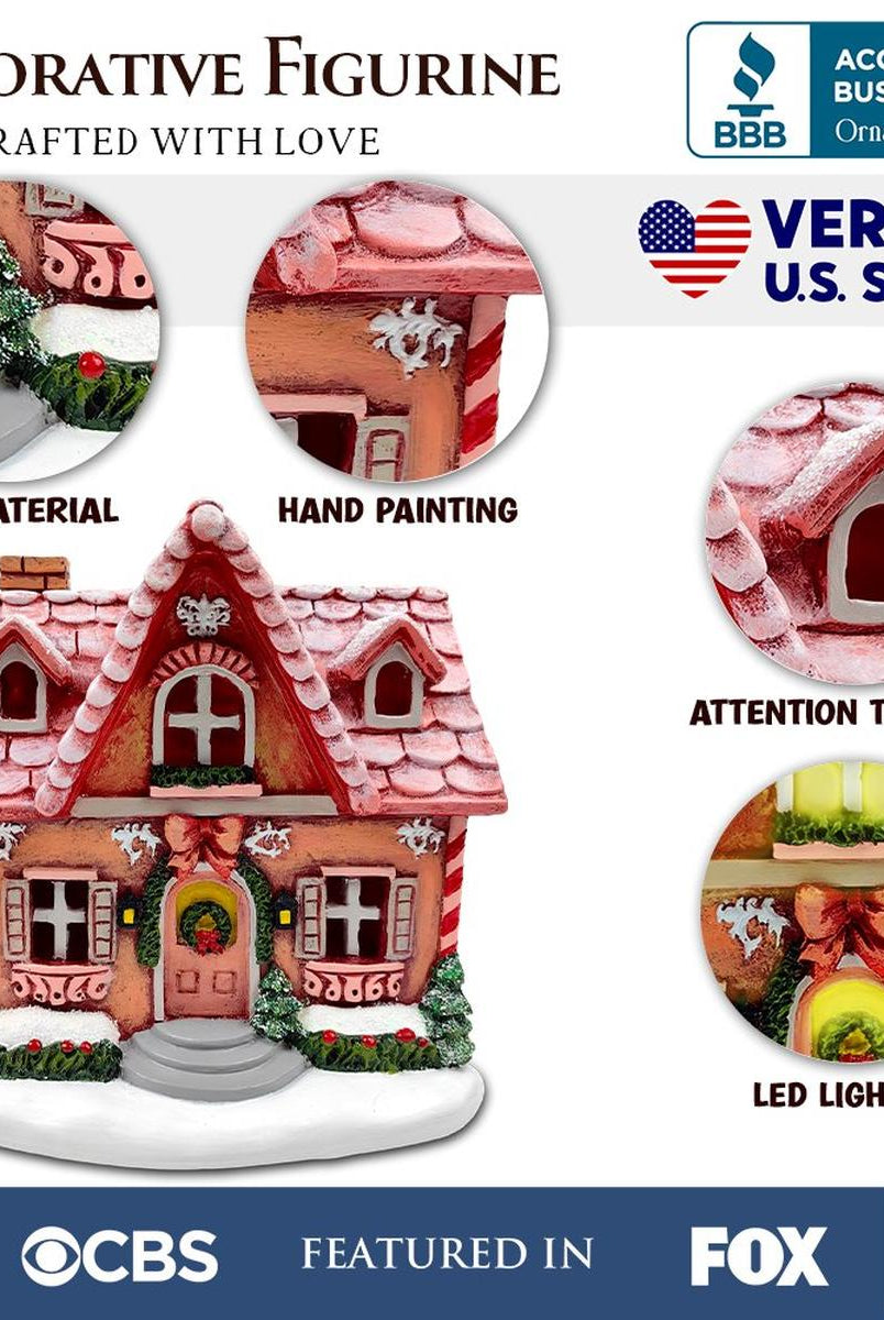 Shop For 7" LED Gingerbread Home Figurine