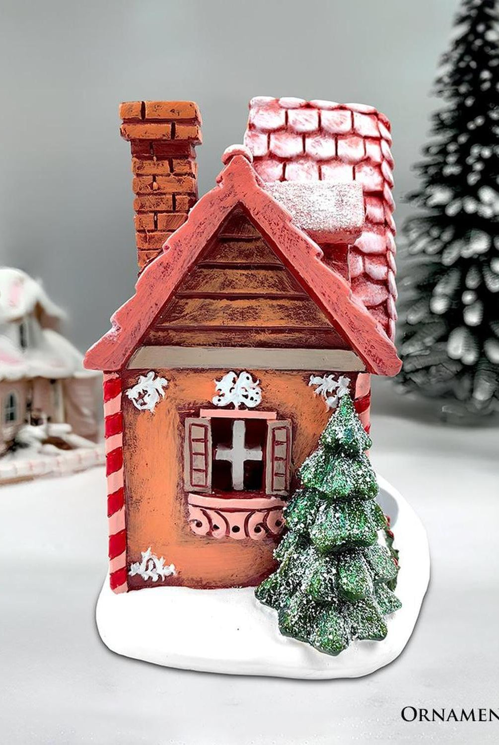 7" LED Gingerbread Home Figurine
