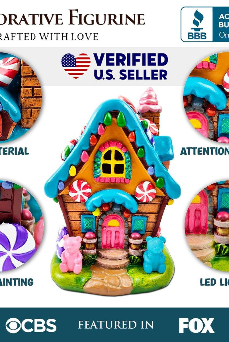 Shop For 7" LED Sugary Haven Candy House Figurine