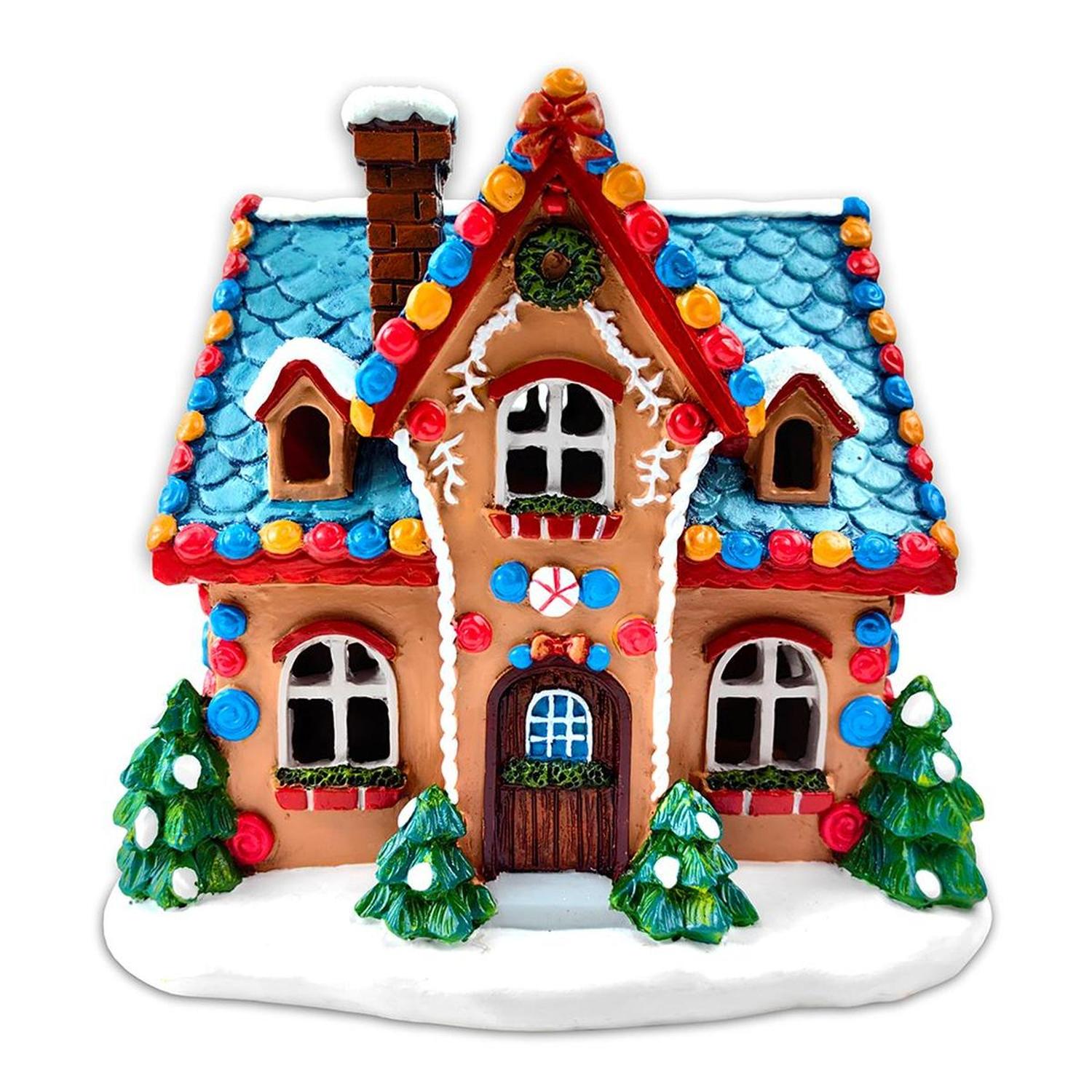 7" LED Whimsically Sweet Gingerbread House