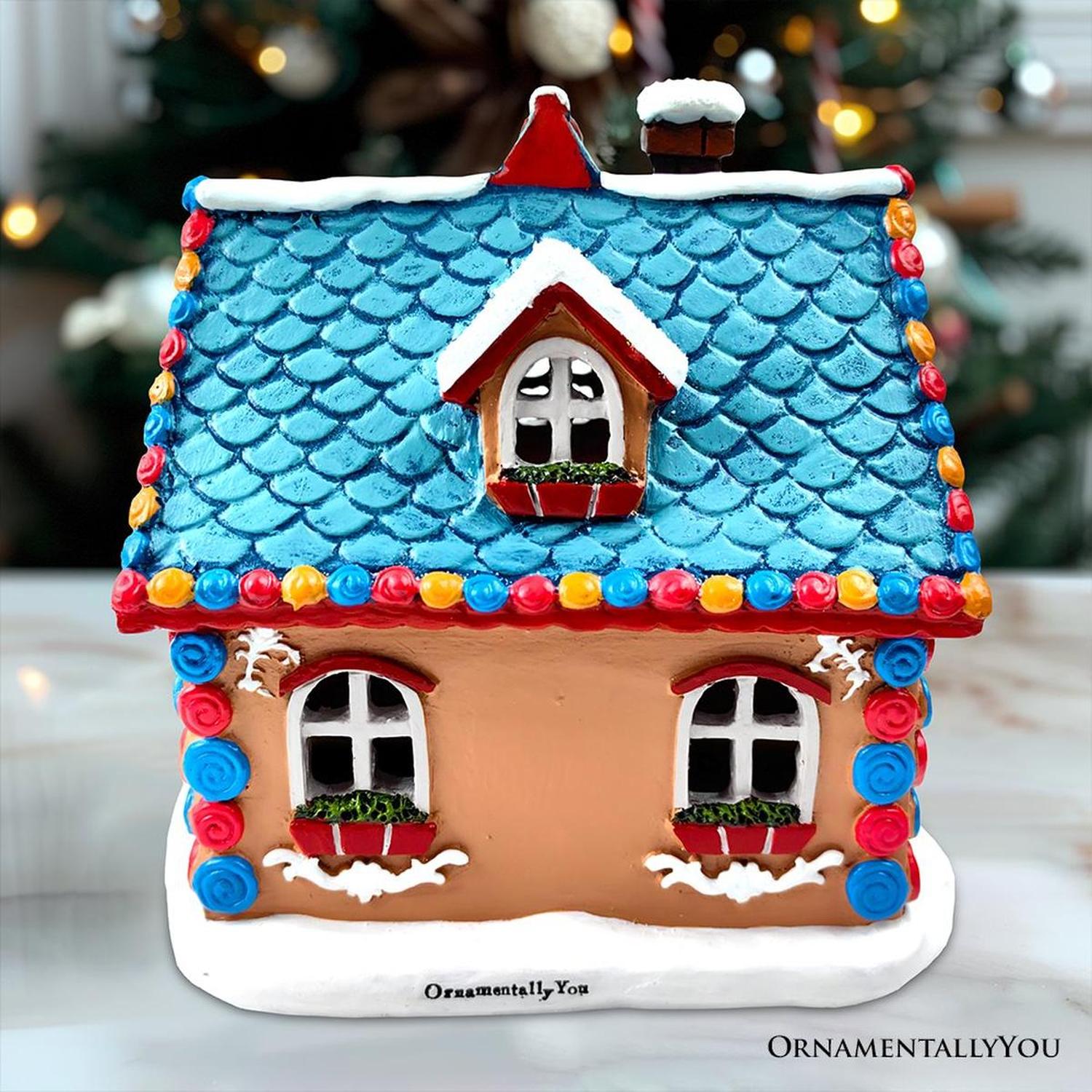 7" LED Whimsically Sweet Gingerbread House