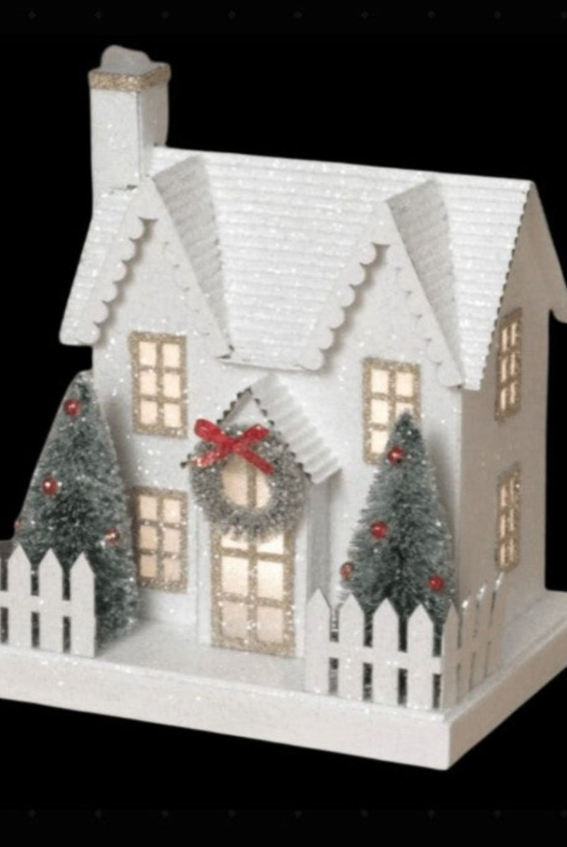 Shop For 7" Lighted Holiday House with Trees
