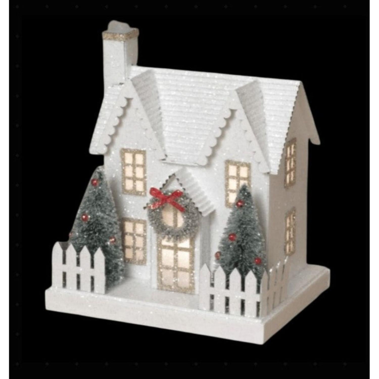 Shop For 7" Lighted Holiday House with Trees