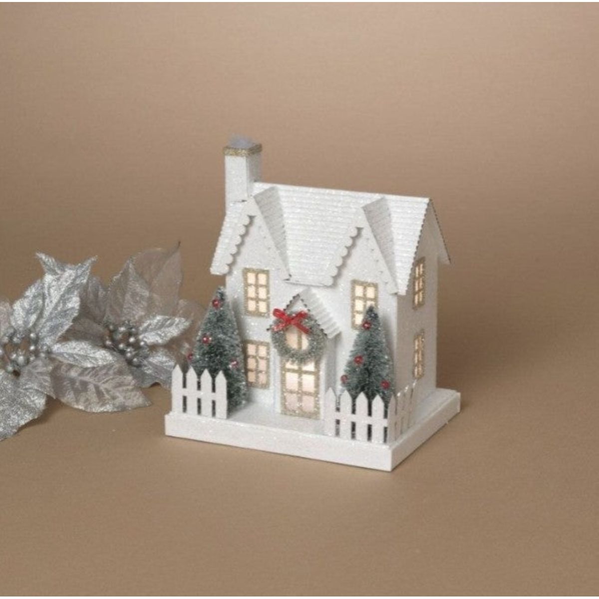 Shop For 7" Lighted Holiday House with Trees