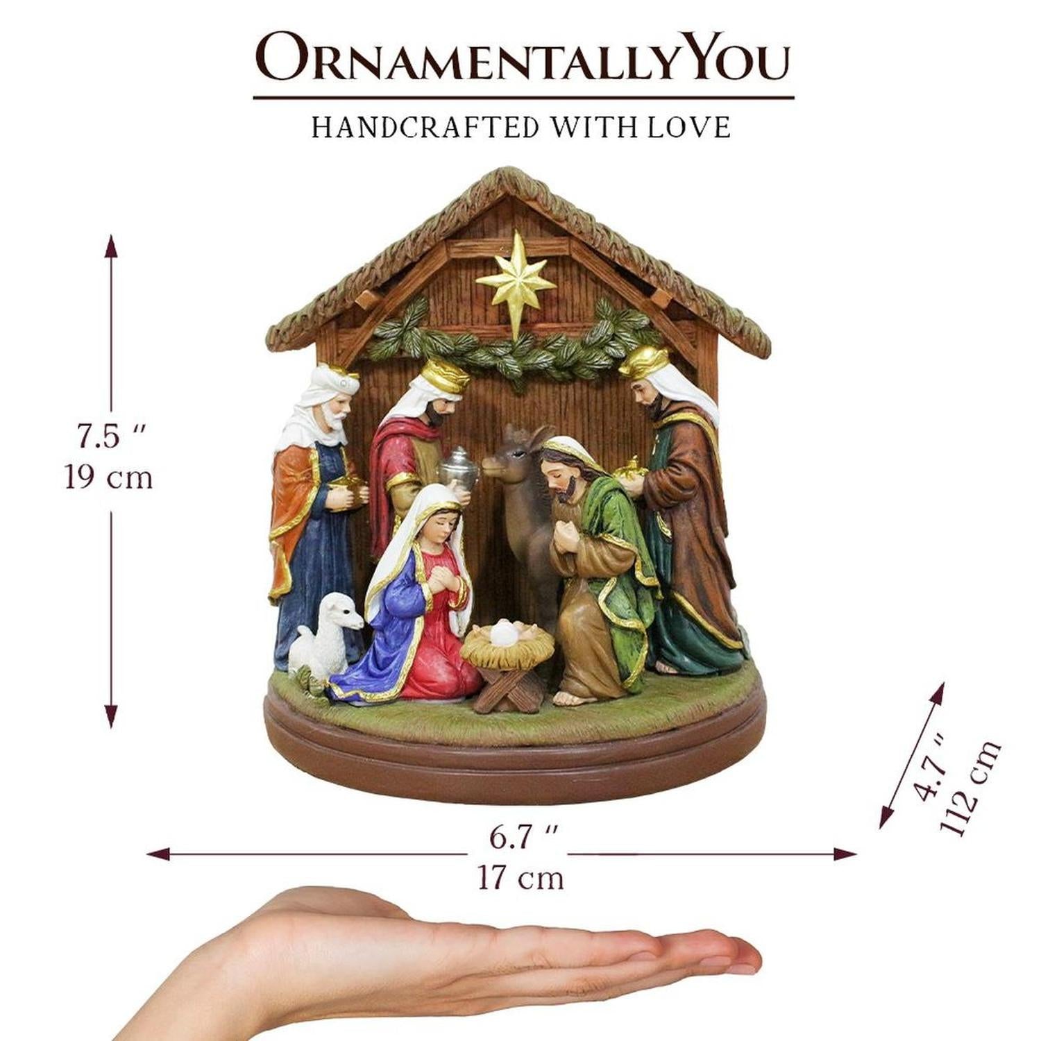 Shop For 7" Radiant Nativity Scene Statue Figurine