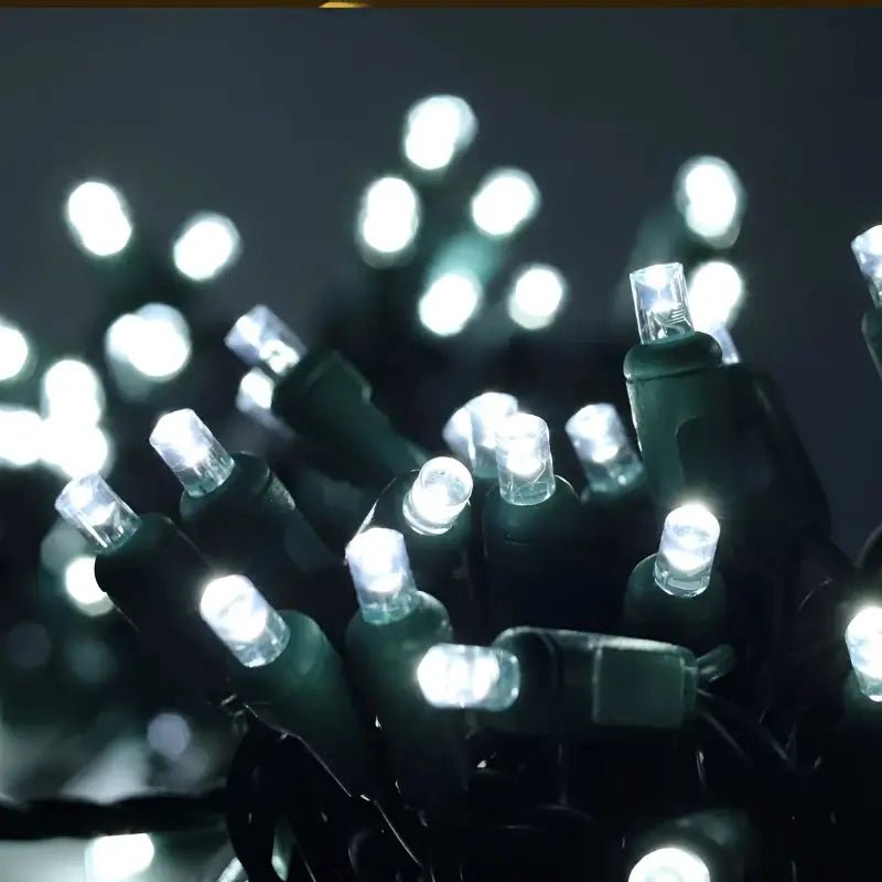 Shop For 70 5mm Cool White LED Christmas Lights, 4" Spacing