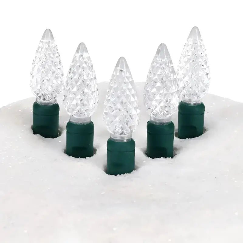 Shop For 70 C6 Cool White LED Christmas Lights, 4" Spacing