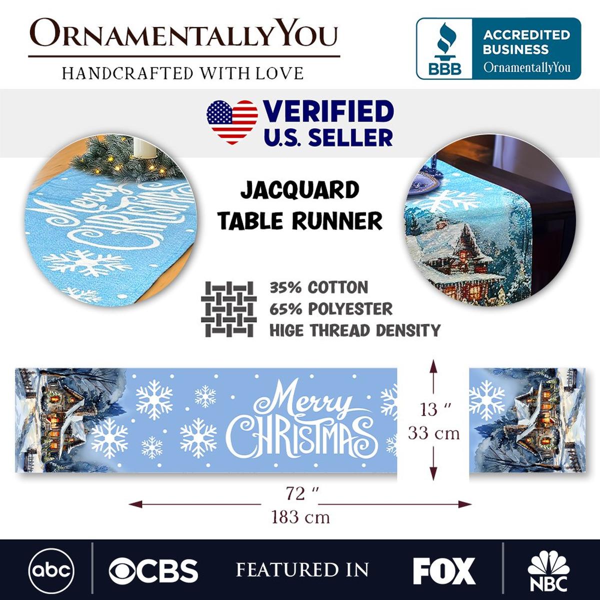 Shop For 72" Christmas Winter Cabin Table Runner