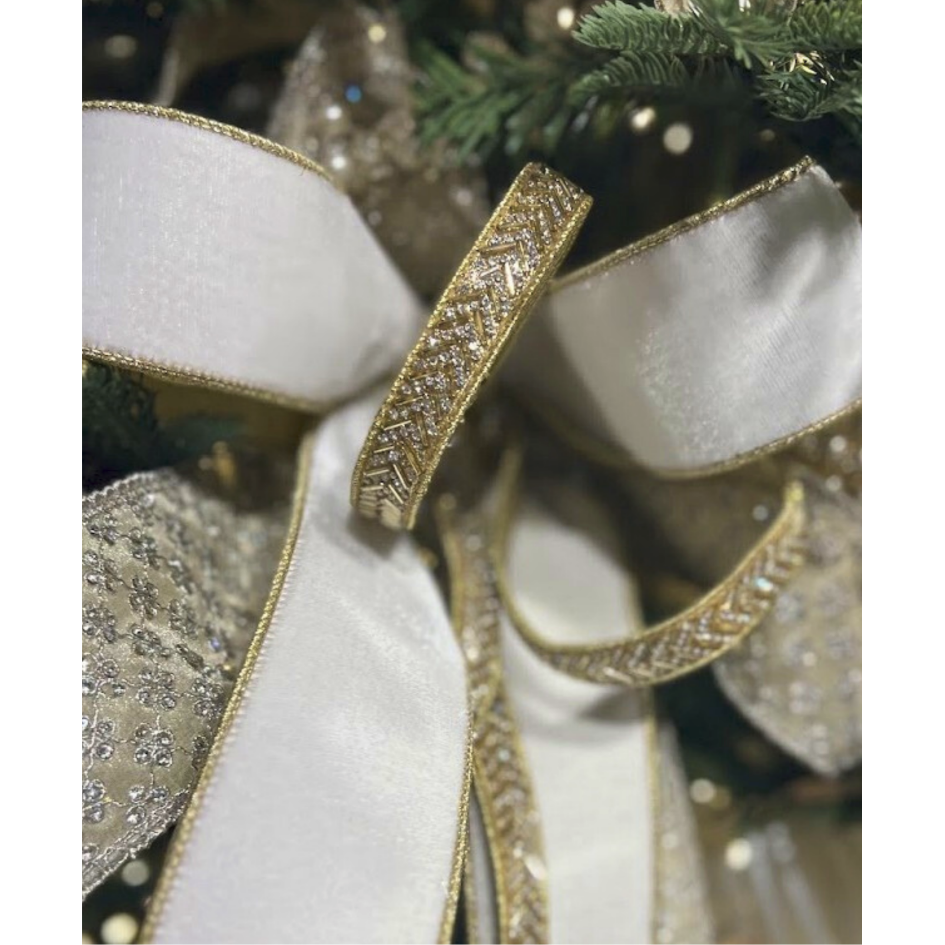 Shop For .75" Chevron Crystal Ribbon: Gold (5 Yards)