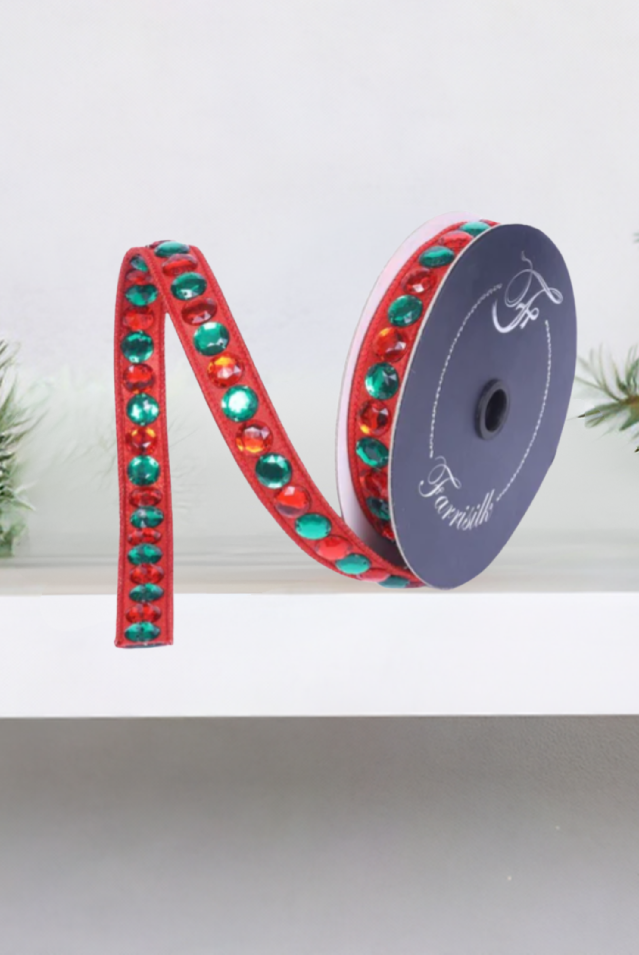 Shop For .75" Gumdrop Garland Ribbon: Red/Green (5 Yards)
