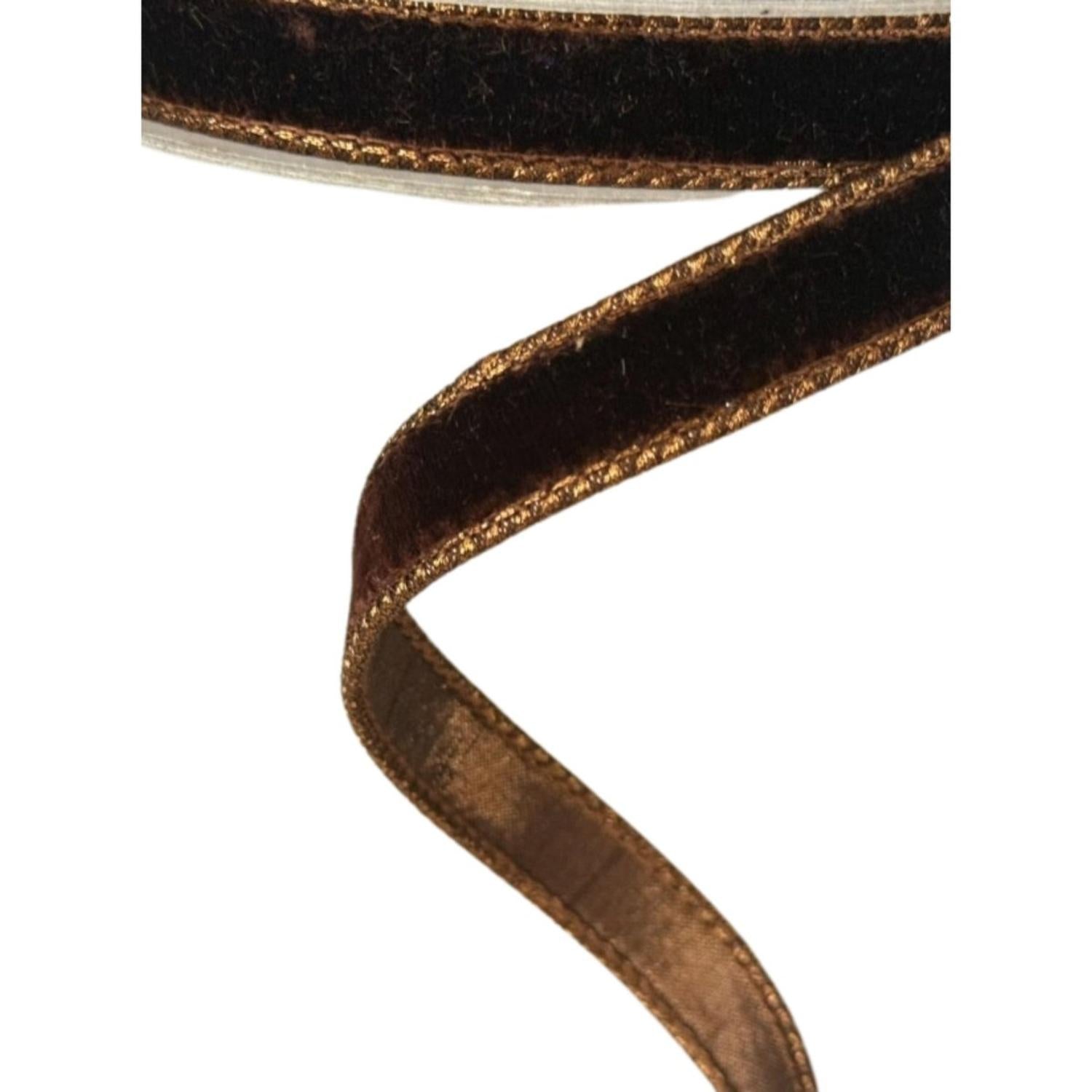 Shop For .75" Velvet Luster Ribbon: Chocolate Brown (10 Yards)