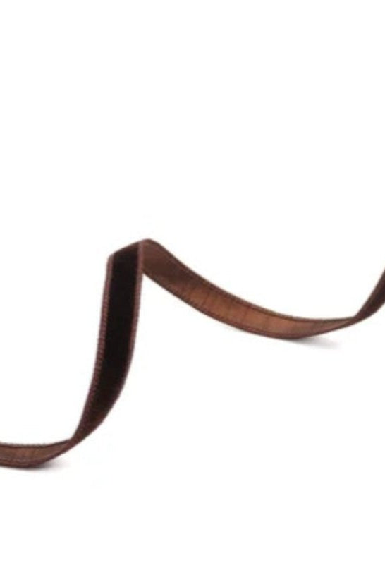 Shop For .75" Velvet Luster Ribbon: Chocolate Brown (10 Yards)
