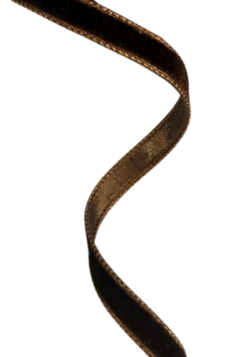 Shop For .75" Velvet Luster Ribbon: Chocolate Brown (10 Yards)