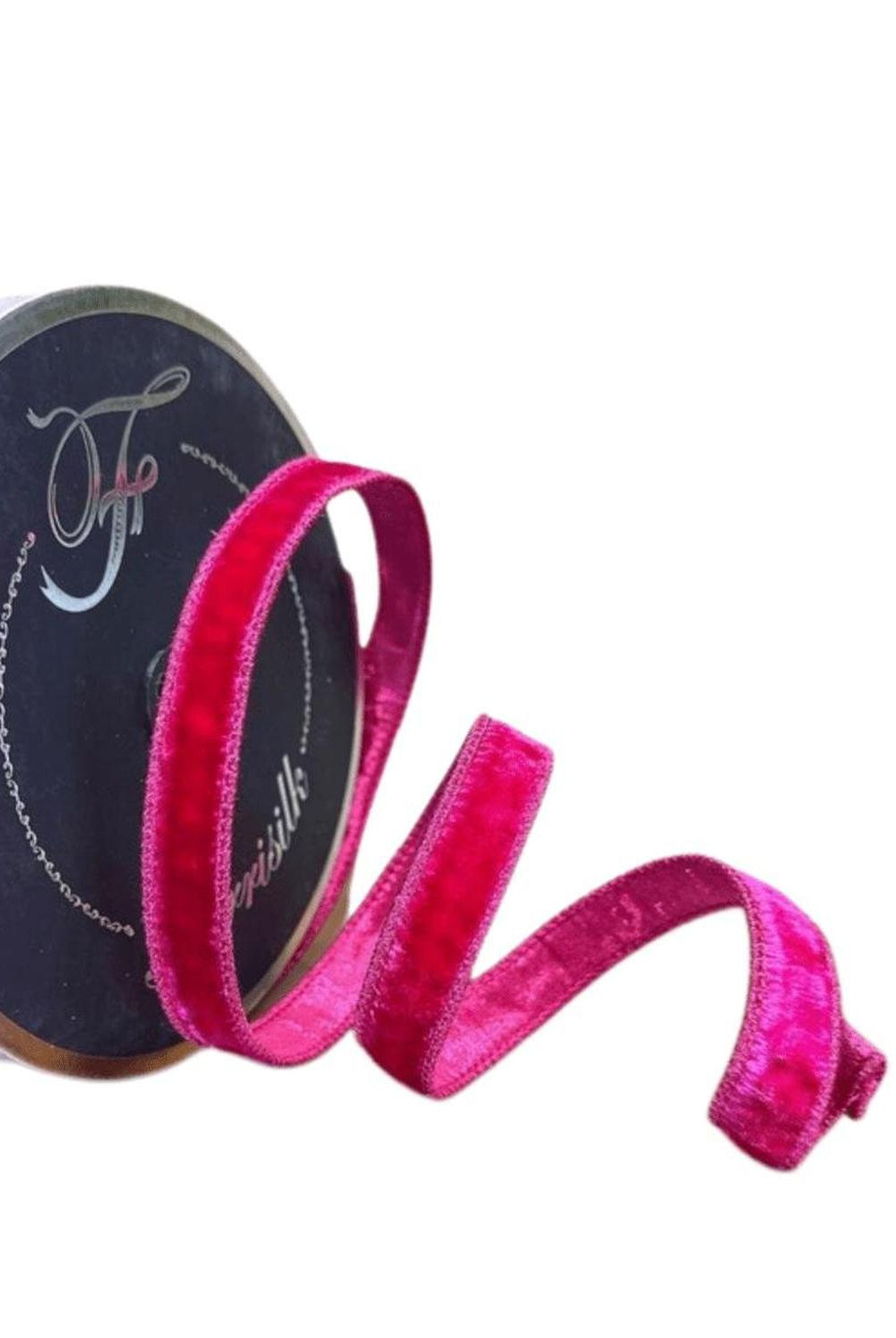 Shop For .75" Velvet Luster Ribbon: Hot Pink (10 Yards)