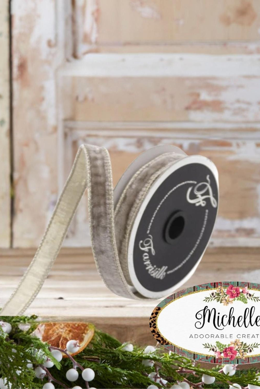 .75" Velvet Luster Ribbon: Mink (10 Yards)