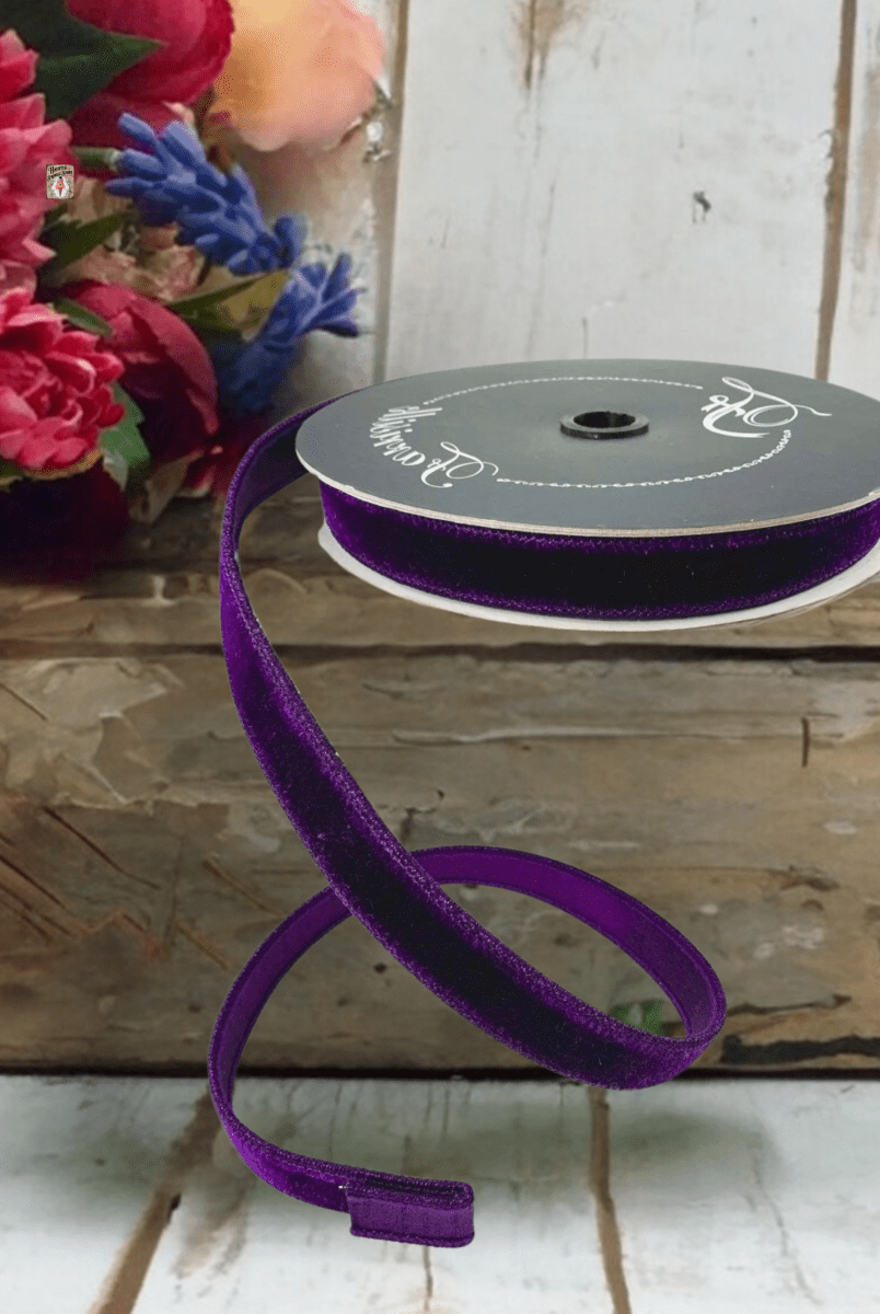 Shop For .75" Velvet Luster Ribbon: Purple (10 Yards)