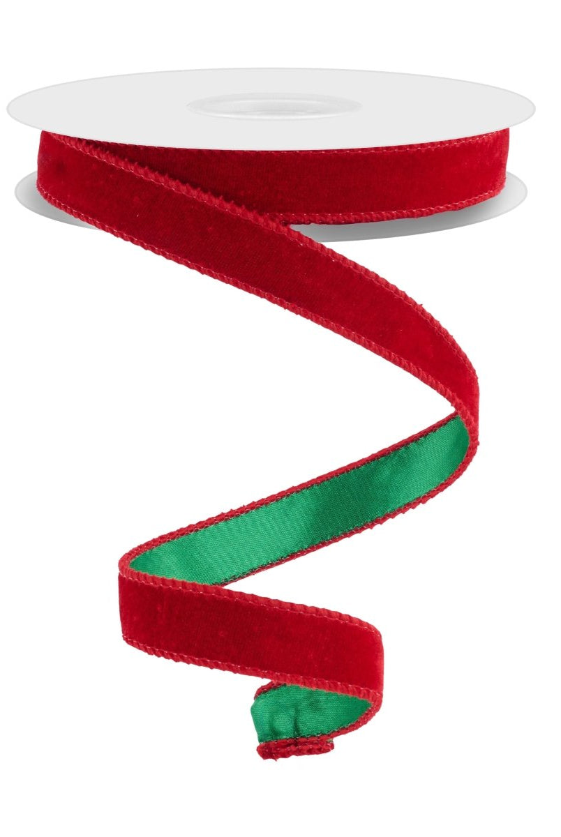 Shop For 7/8" Deluxe Velvet Satin Backing Ribbon: Red/ Green (10 Yards)