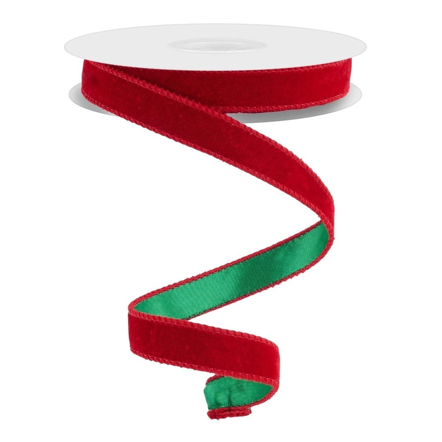 Shop For 7/8" Deluxe Velvet Satin Backing Ribbon: Red/ Green (10 Yards)