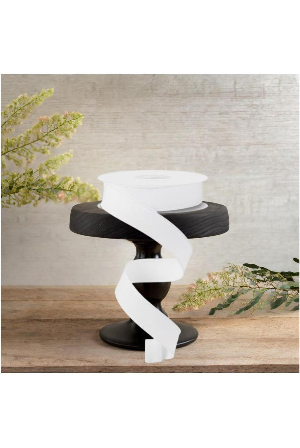 7/8" Diagonal Weave Ribbon: White (10 Yards)