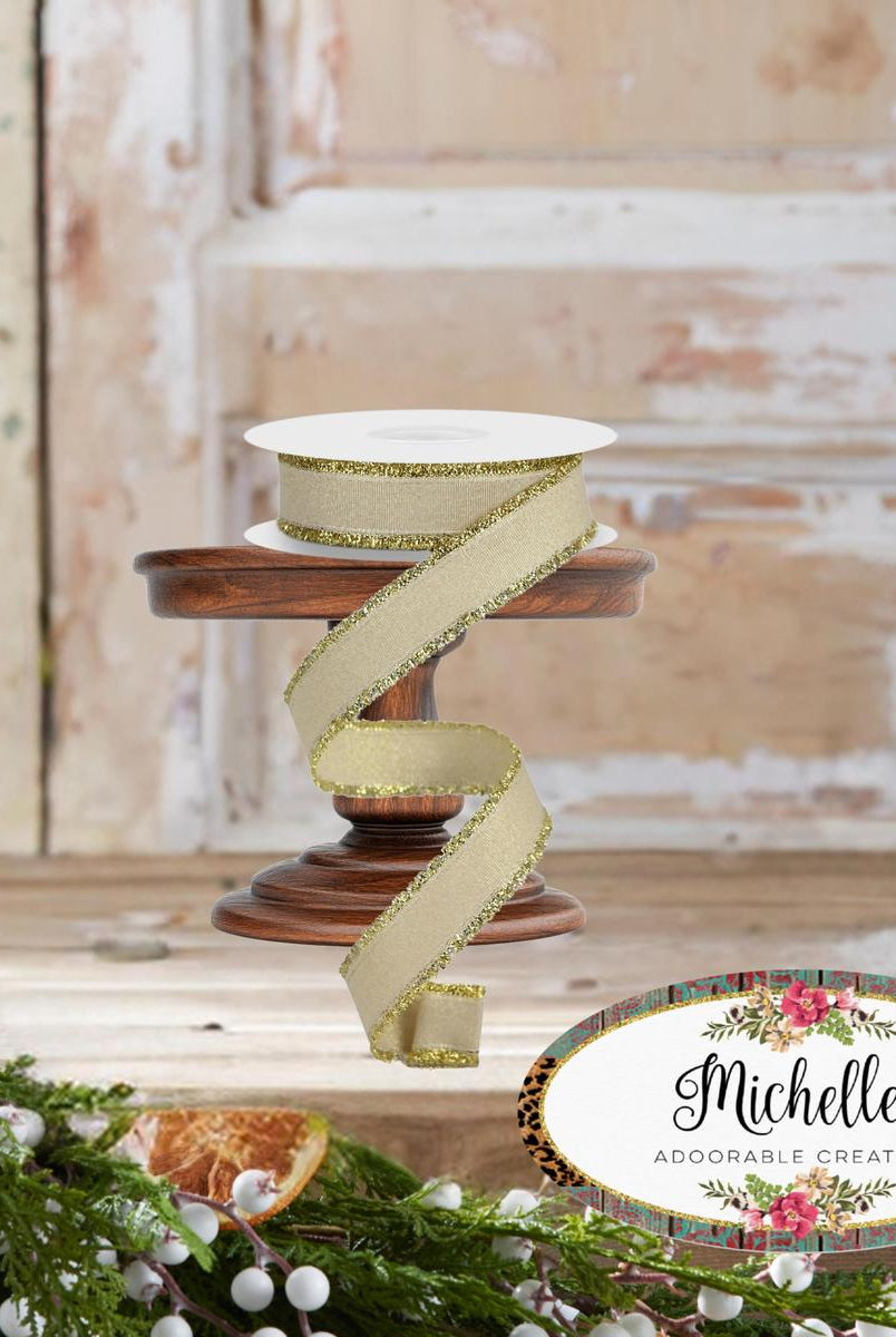 Shop For 7/8" Fuzzy Edge Ribbon: Gold (10 Yards)