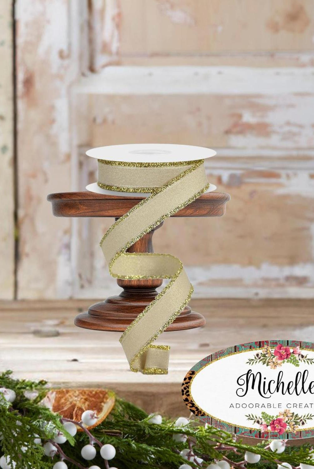 Shop For 7/8" Fuzzy Edge Ribbon: Gold (10 Yards)