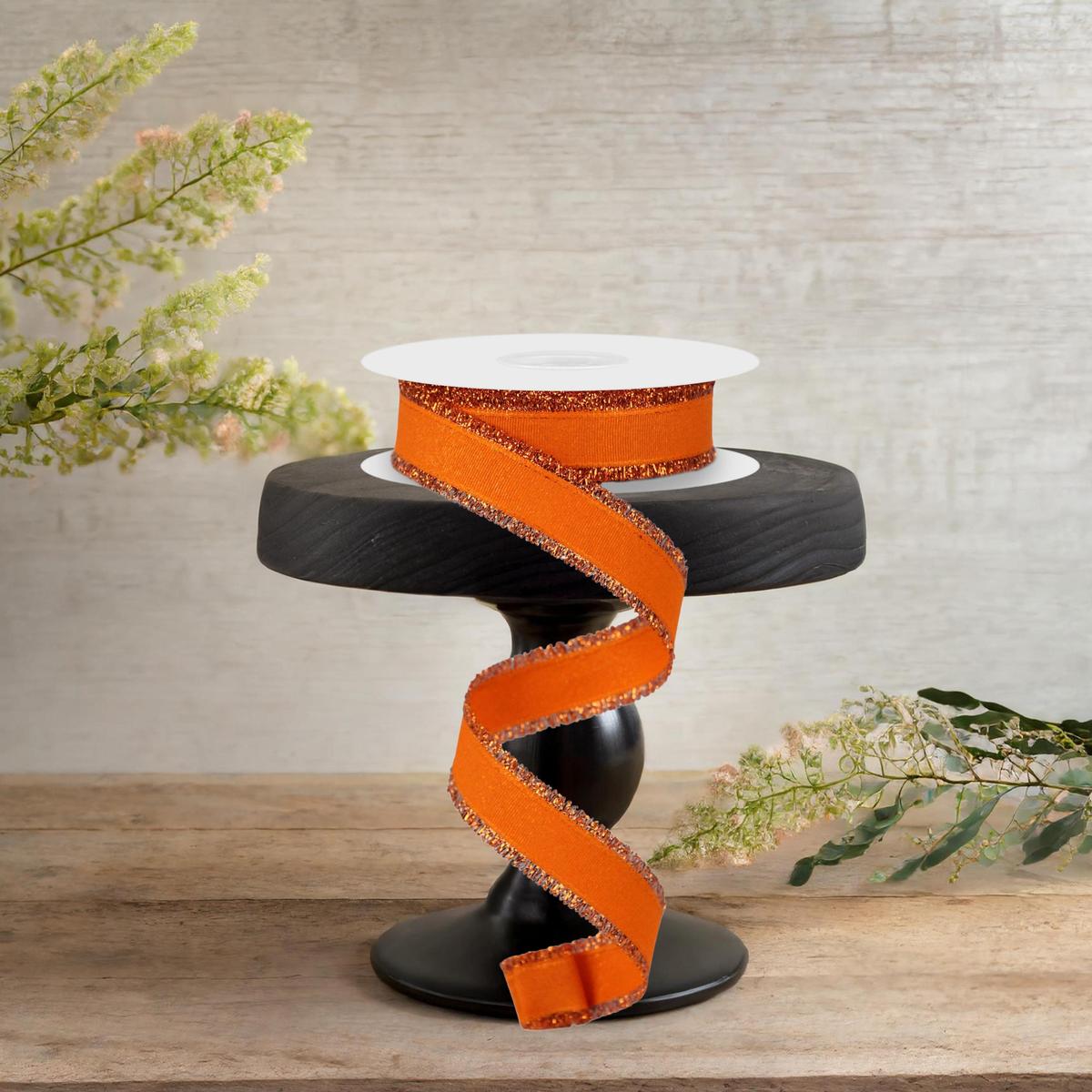 Shop For 7/8" Fuzzy Edge Ribbon: Orange (10 Yards)