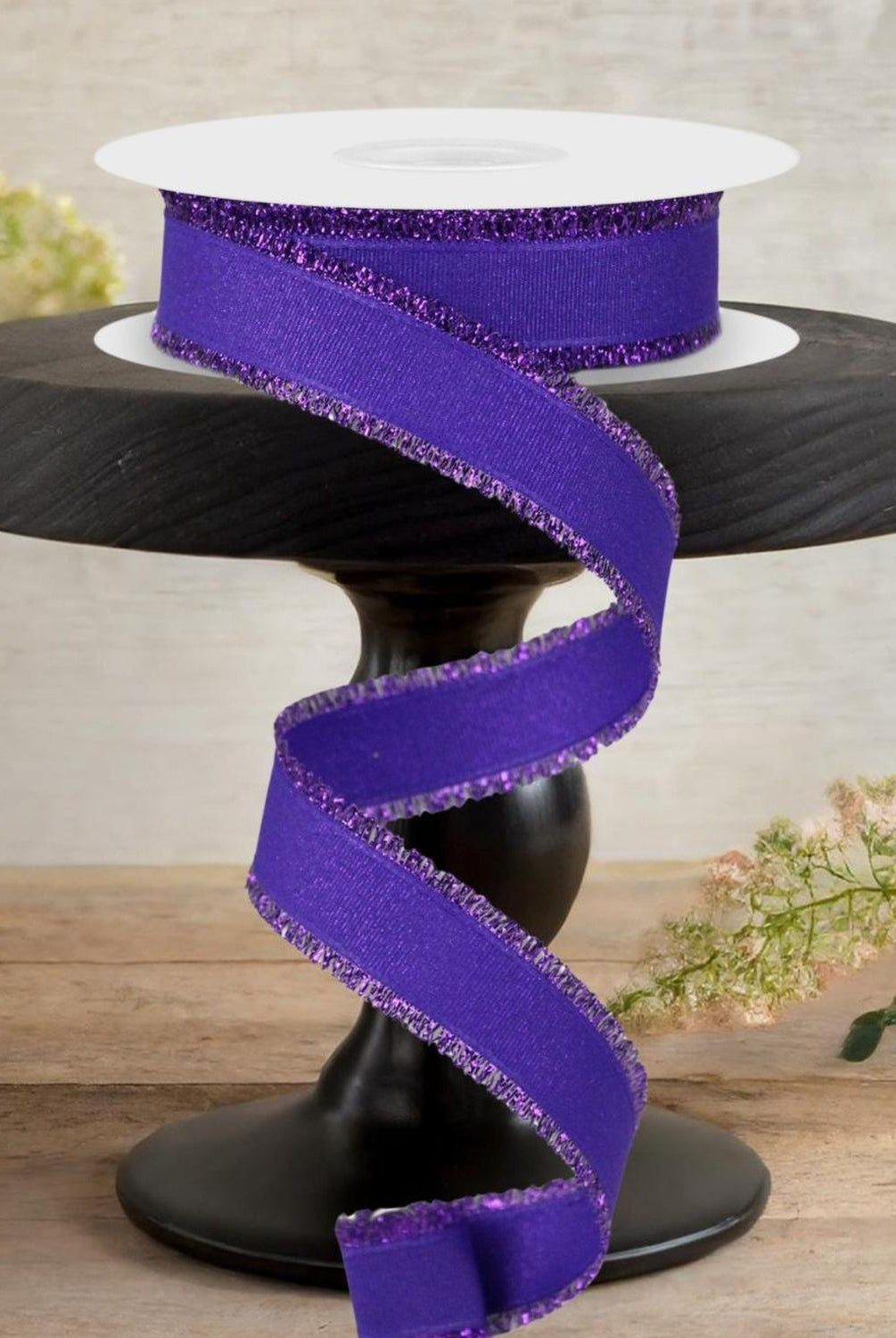 Shop For 7/8" Fuzzy Edge Ribbon: Purple (10 Yards)
