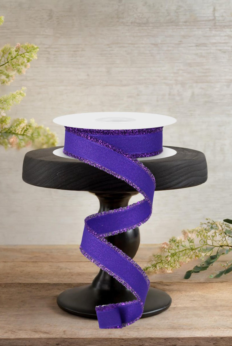 Shop For 7/8" Fuzzy Edge Ribbon: Purple (10 Yards)